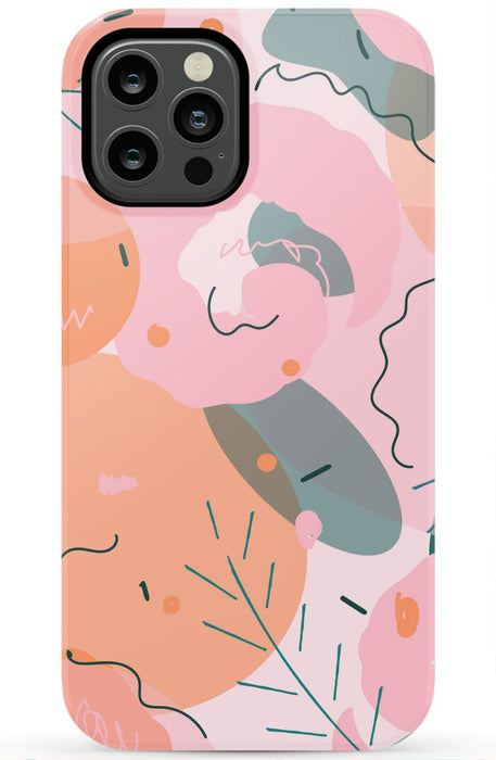Peach Abstract iPhone Case