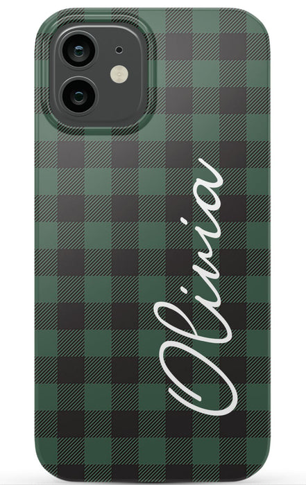 Green Buffalo Plaid iPhone Case