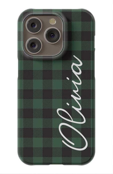 Green Buffalo Plaid iPhone Case
