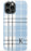 Blue Plaid Initial iPhone Case
