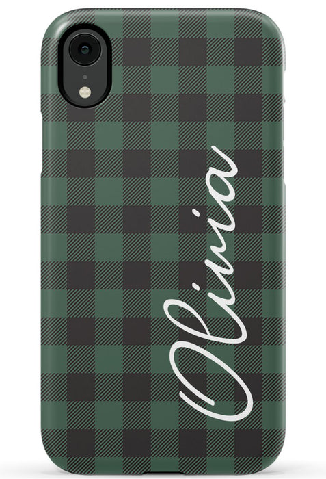 Green Buffalo Plaid iPhone Case