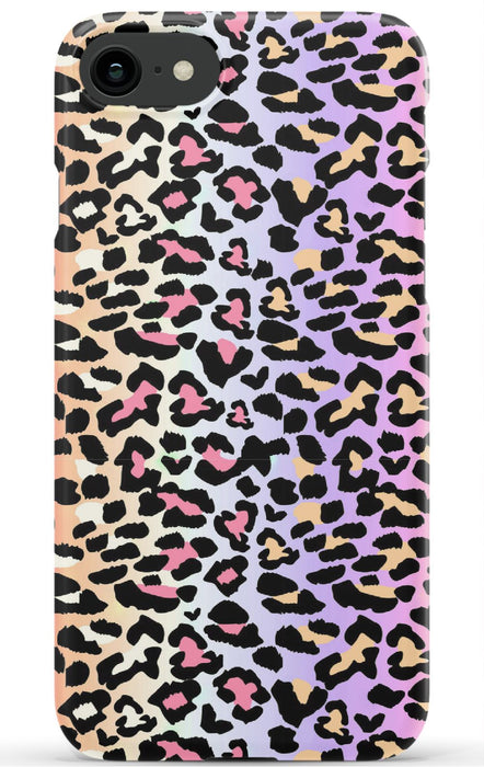 Rainbow Ombre Leopard iPhone Case