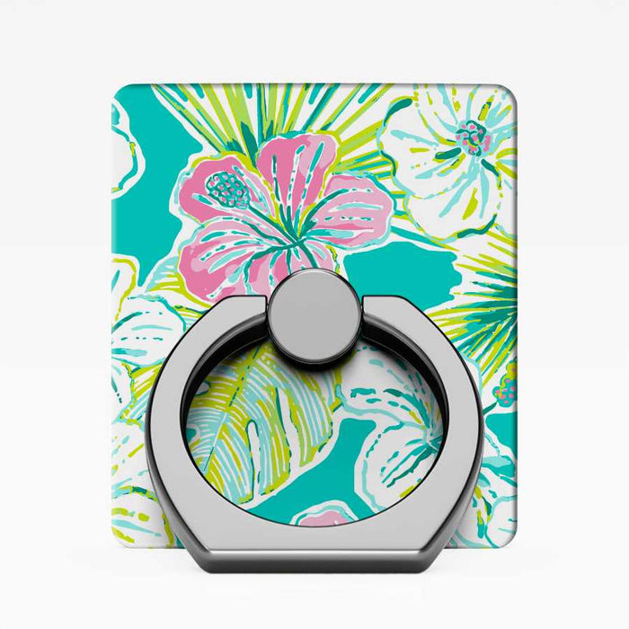 Teal Tropics Ring Holder Phone Grip