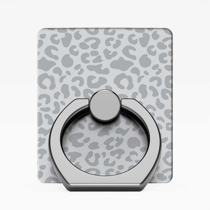 Grey Leopard Ring Holder Phone Grip