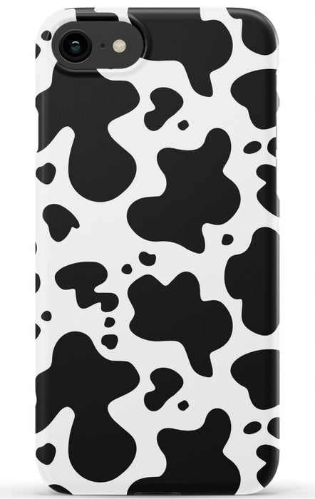 Black Cow Print iPhone Case