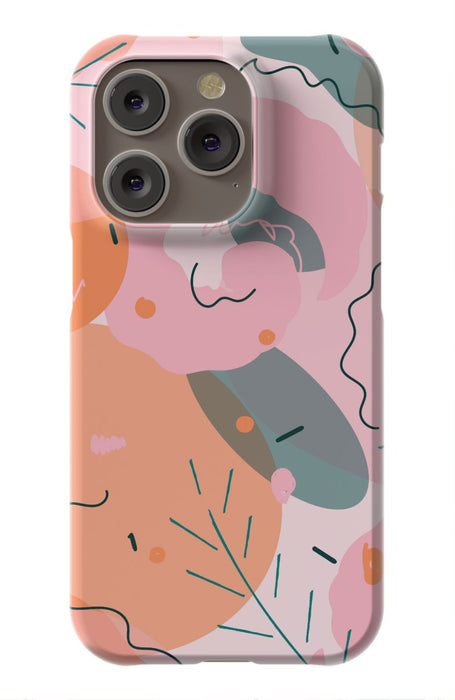 Peach Abstract iPhone Case