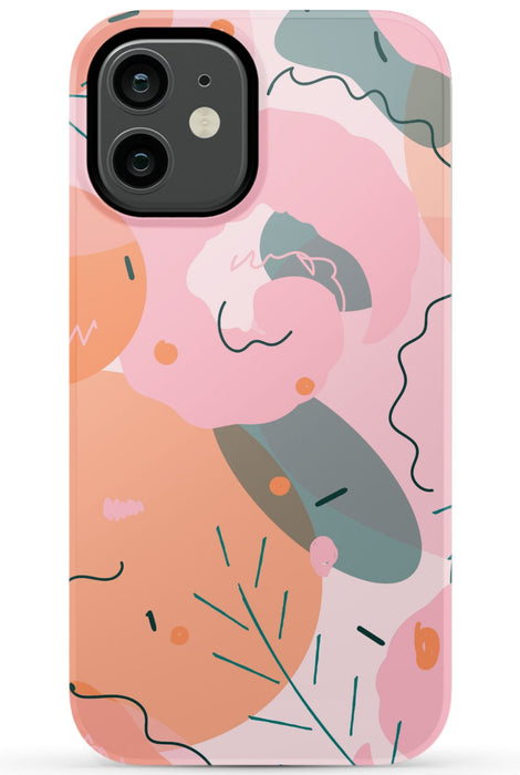 Peach Abstract iPhone Case