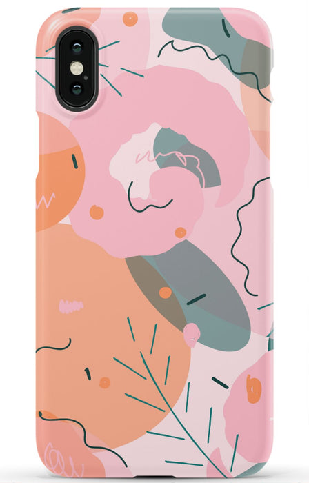 Peach Abstract iPhone Case