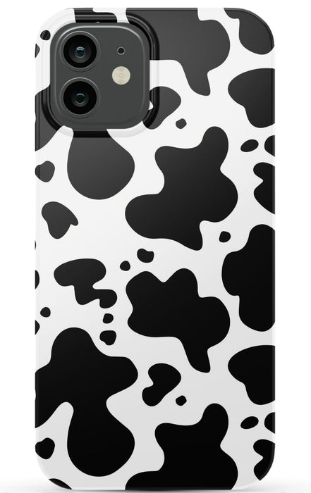 Black Cow Print iPhone Case
