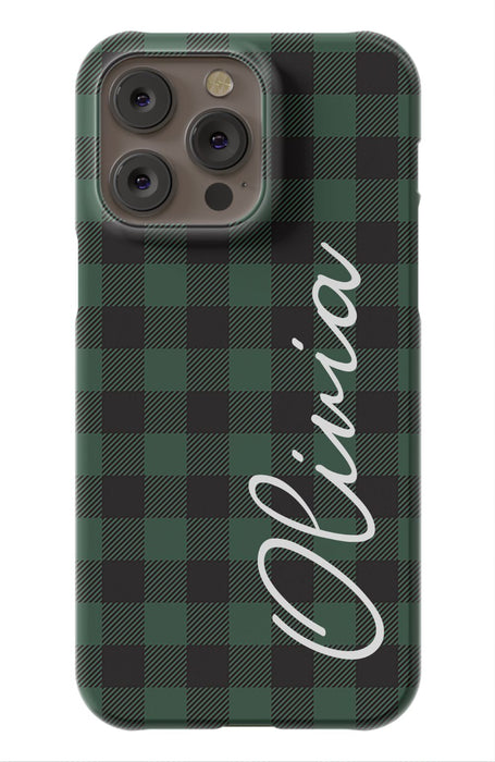 Green Buffalo Plaid iPhone Case