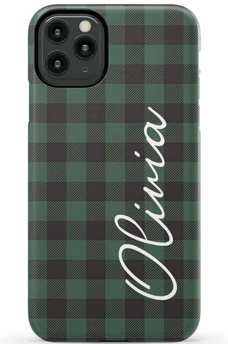 Green Buffalo Plaid iPhone Case