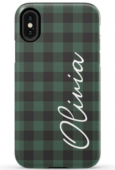 Green Buffalo Plaid iPhone Case