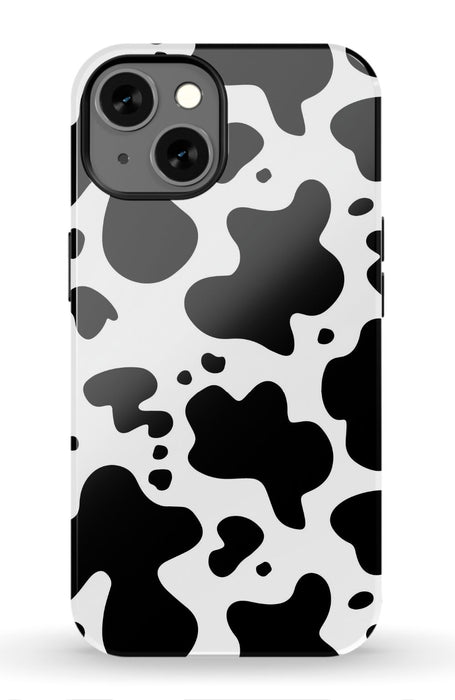 Black Cow Print iPhone Case