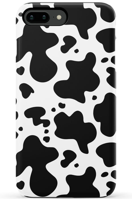Black Cow Print iPhone Case