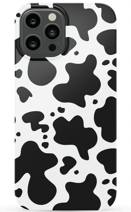 Black Cow Print iPhone Case