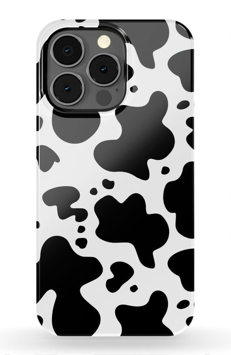 Black Cow Print iPhone Case