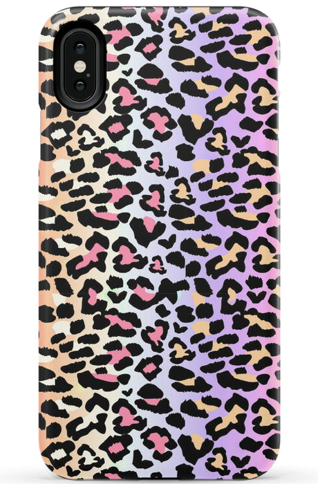Rainbow Ombre Leopard iPhone Case