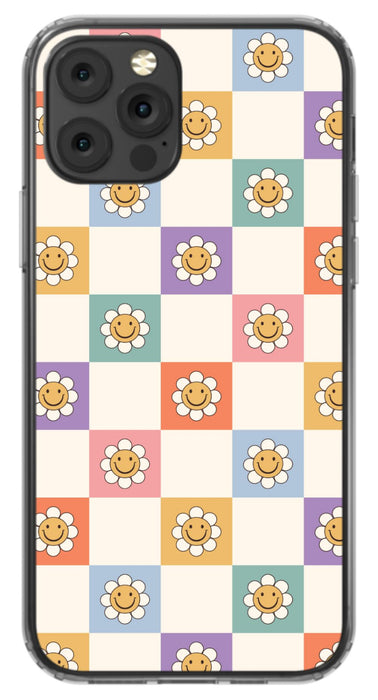 Retro Smiley Checkerboard Phone Case