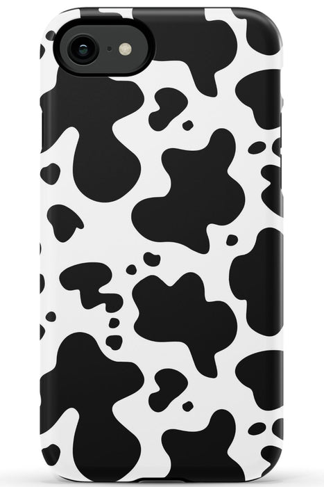 Black Cow Print iPhone Case