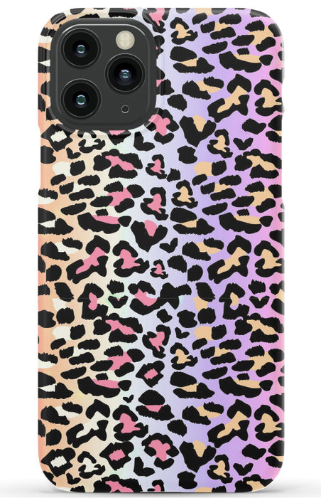 Rainbow Ombre Leopard iPhone Case