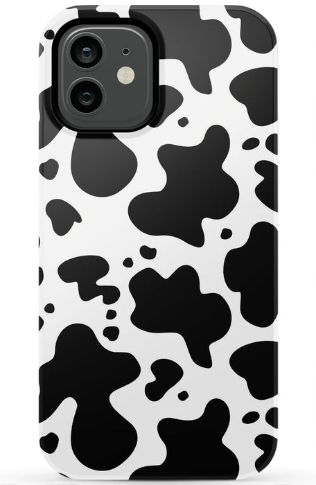 Black Cow Print iPhone Case
