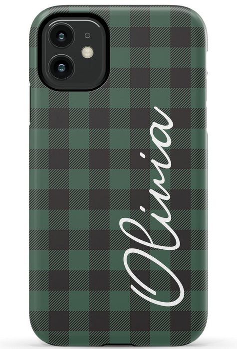 Green Buffalo Plaid iPhone Case