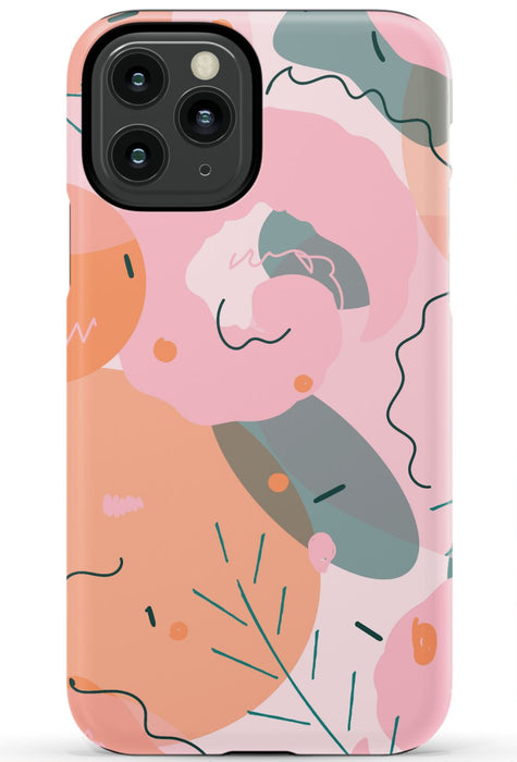 Peach Abstract iPhone Case
