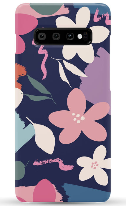 Navy Floral Samsung Phone Case