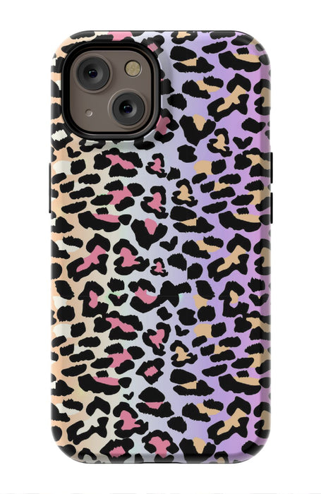 Rainbow Ombre Leopard iPhone Case