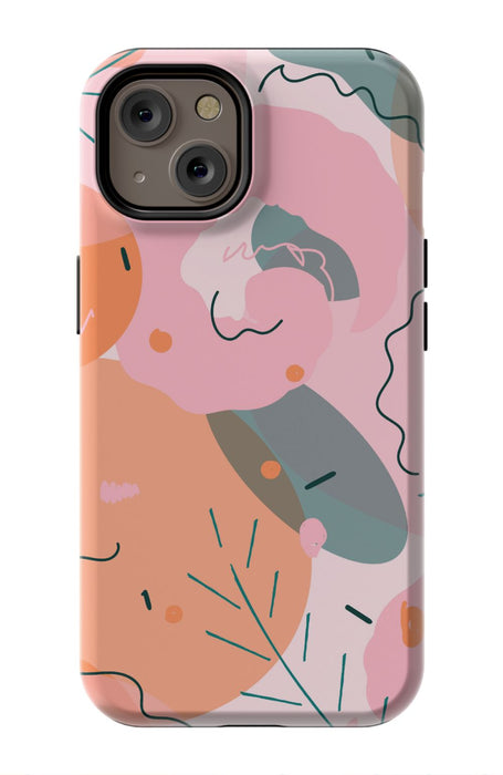 Peach Abstract iPhone Case