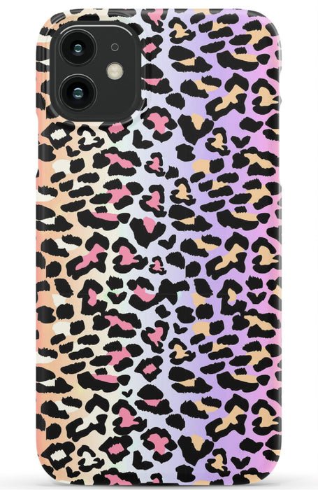 Rainbow Ombre Leopard iPhone Case
