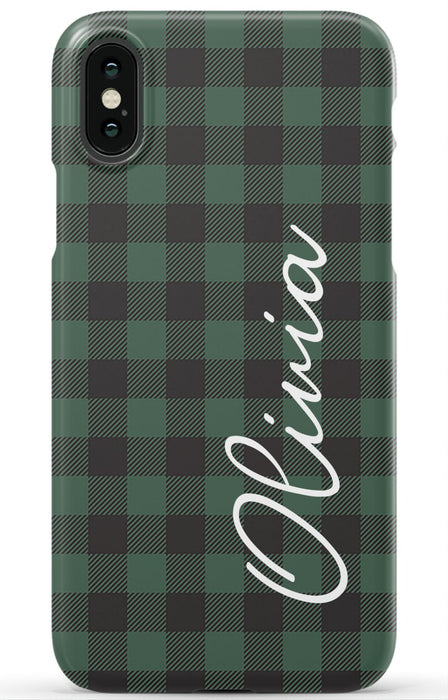 Green Buffalo Plaid iPhone Case