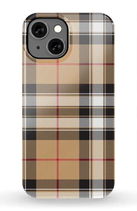 Tan Plaid iPhone Case