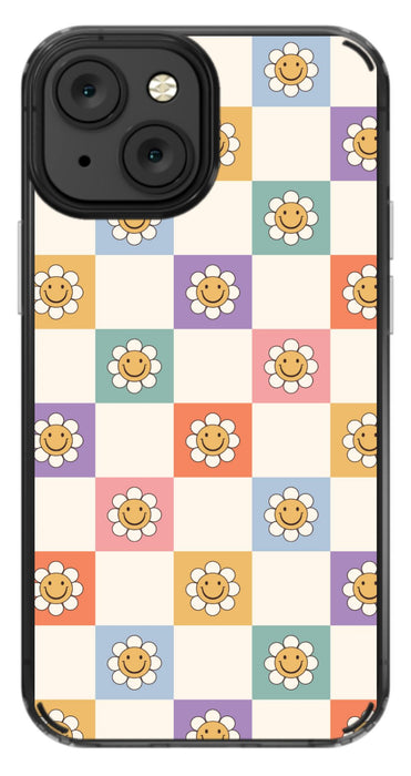 Retro Smiley Checkerboard Phone Case