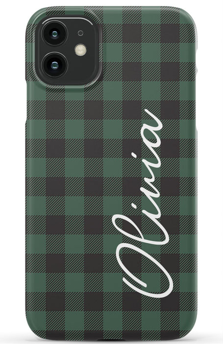 Green Buffalo Plaid iPhone Case