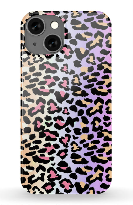 Rainbow Ombre Leopard iPhone Case