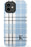 Blue Plaid Initial iPhone Case
