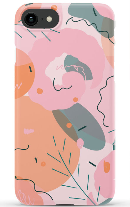Peach Abstract iPhone Case