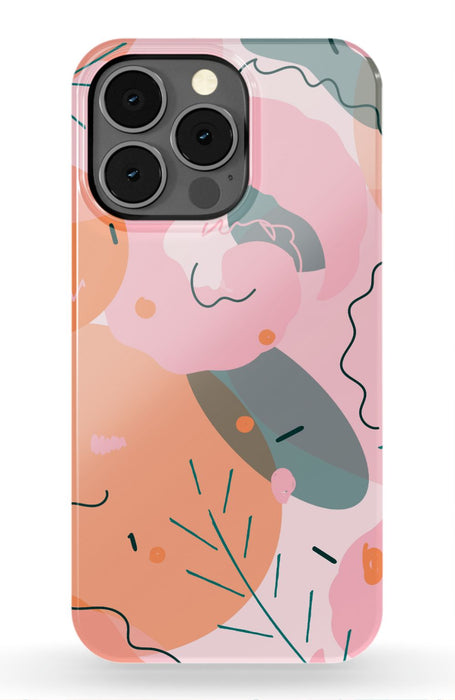 Peach Abstract iPhone Case