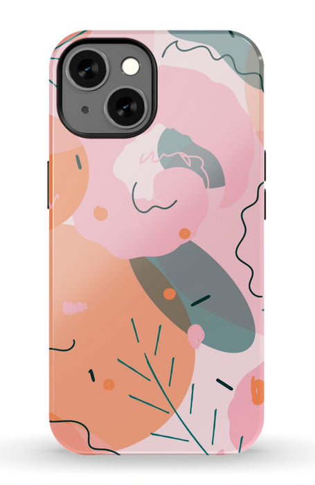 Peach Abstract iPhone Case