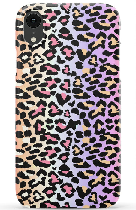 Rainbow Ombre Leopard iPhone Case