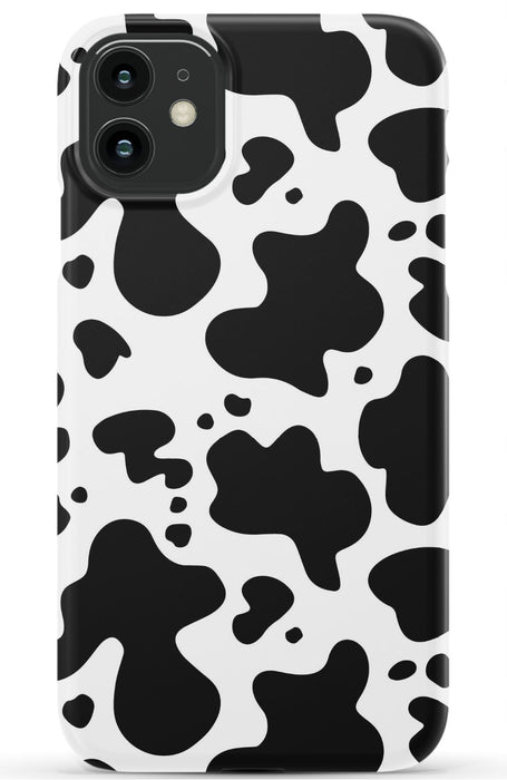 Black Cow Print iPhone Case