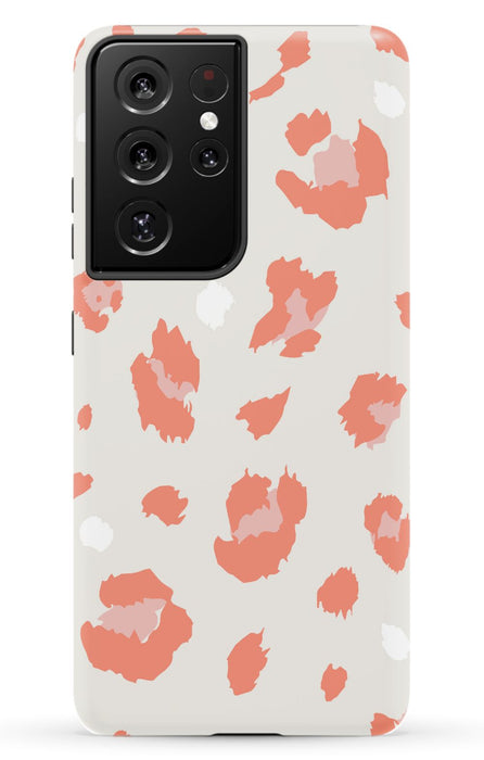 Nude Coral Leopard Samsung Phone Case