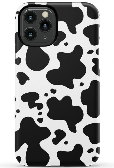 Black Cow Print iPhone Case