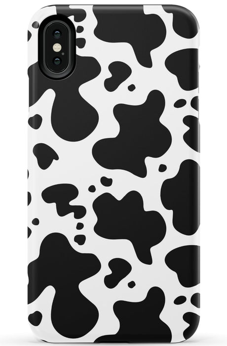 Black Cow Print iPhone Case