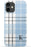 Blue Plaid Initial iPhone Case