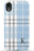 Blue Plaid Initial iPhone Case