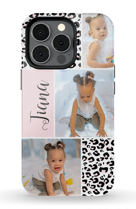 Leopard Photo Collage iPhone Case