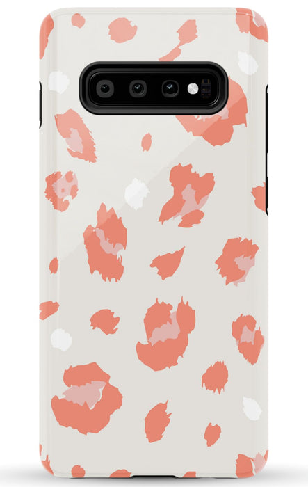 Nude Coral Leopard Samsung Phone Case