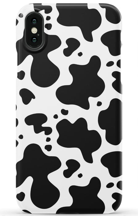 Black Cow Print iPhone Case